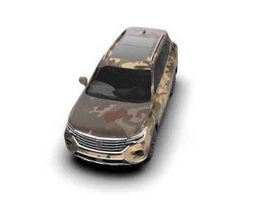 modern SUv kırpma yolu ile beyaz arkaplanda izole