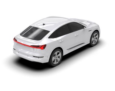 Beyaz spor araba - Önden Görünüm