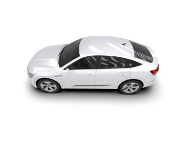 beyaz modern elektrikli araba