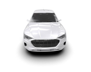 beyaz arka planda modern beyaz araba