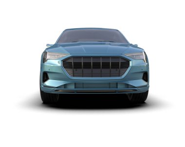 Beyaz arka planda modern lüks araba. 3 boyutlu.