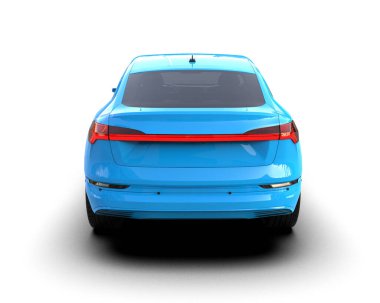 Beyaz arka planda modern şehir arabası.