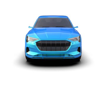 Beyaz arka planda bir araba. yüksek çözünürlüklü 3d