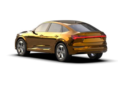 Sarı spor araba - arka taraf