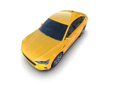 gerçekçi modern araba beyaz arka planda izole