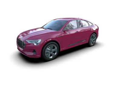 Beyaz arka planda modern lüks spor jip. 3 Boyutlu Hazırlama