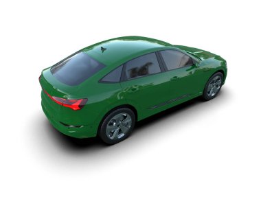 beyaz arkaplanda modern araba