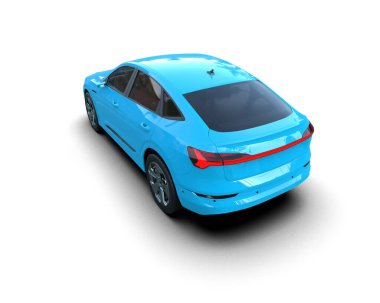 Modern lüks araba beyaz zemin üzerine.