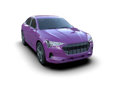 modern şehir arabası beyaz üzerine izole