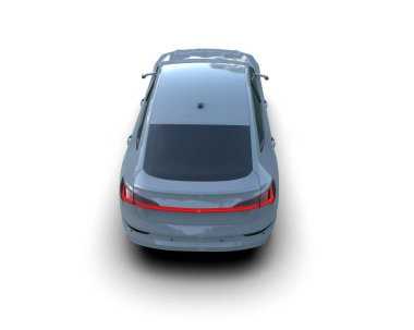 Beyaz arka planda izole edilmiş modern şehir - 3 boyutlu illüstrasyon