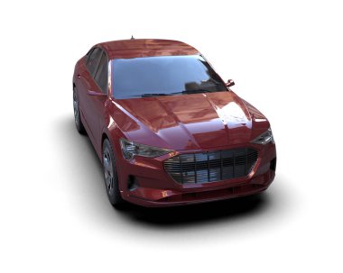 Beyaz arka planda 3 boyutlu araba.