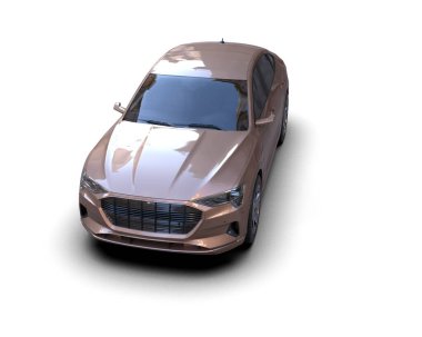 Üç boyutlu araç beyaz arkaplanda izole edildi.