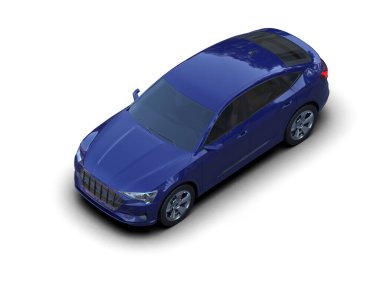 mavi lüks araba - 3 boyutlu resim