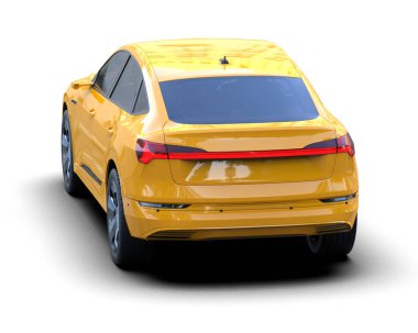 Beyaz yüzeyi olan sarı bir araba