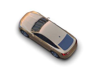 araba beyaz arkaplanda izole edildi.