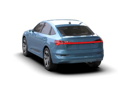 Gri arka planda mavi modern SUV