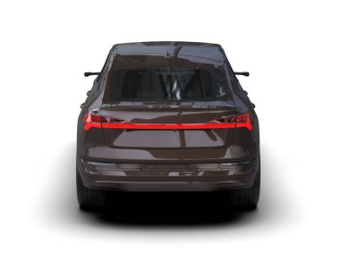 Siyah arka planda modern şehir arabası. 3d illüstrasyon