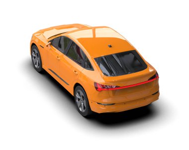 turuncu araba modern araba yan görünümü