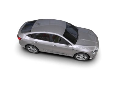 araba beyaz arkaplanda izole edildi