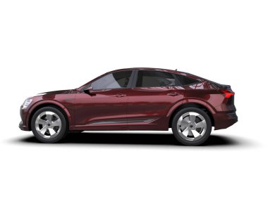 Bir markanın 3 boyutlu görüntülenmesi - daha az genel SUv beyaz arka Grou 'da izole edildi