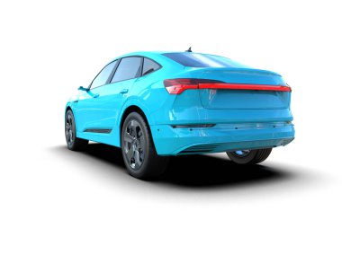 mavi modern araba - arka plan