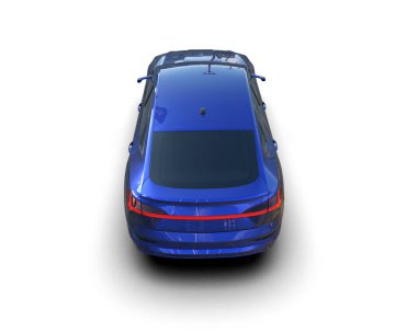 Modern araba arka planda izole edilmiş. 3d illüstrasyon