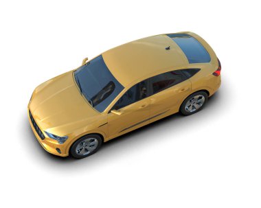 beyaz arkaplanda modern araba