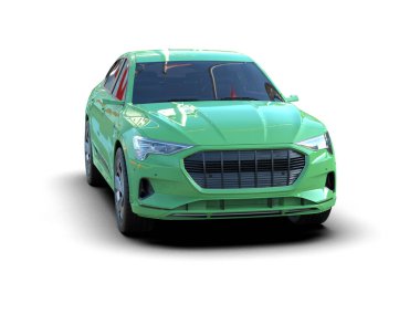 modern şehir arabası beyaz üzerine izole