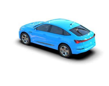 beyaz zemin üzerinde mavi araba