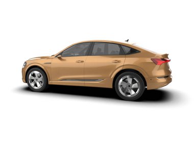 Aracın 3 boyutlu görüntüsü beyaz arkaplanda izole edildi