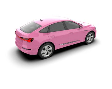 Pembe araba 3D görüntüleme