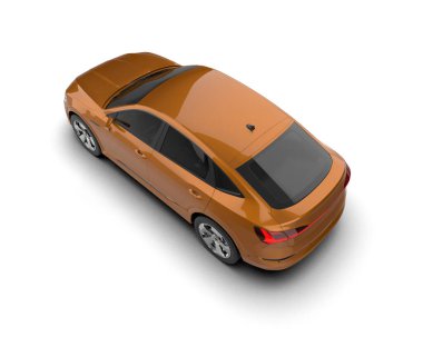 beyaz arkaplanda modern araba