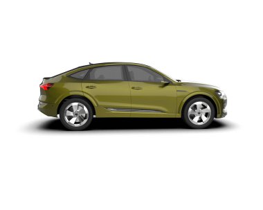 modern araba beyaz arka planda izole edildi. 3 boyutlu çizim - illüstrasyon