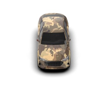 araba beyaz arkaplanda izole edildi