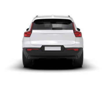 Beyaz, modern cip. Beyaz arkaplanda arka plan. 3d oluşturma