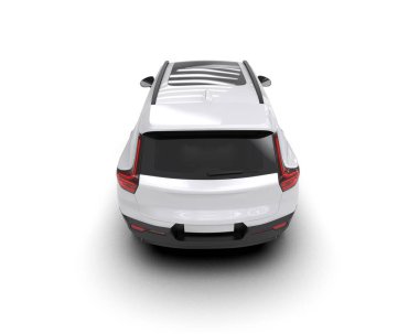 beyaz modern SUV arabası