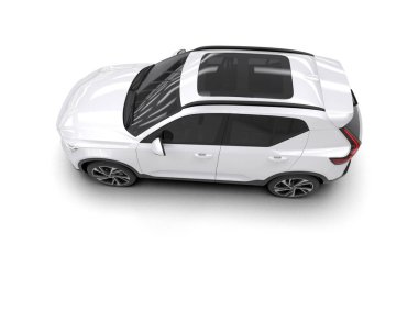 boş yüzeyi olan siyah modern araba - yan görünüm - arka görünüm