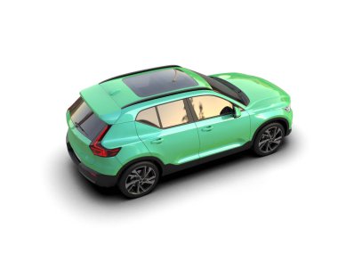 yeşil modern SUV arabası