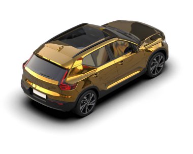 siyah lüks araba - 3D render