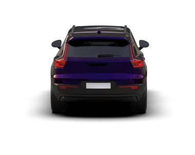 Beyaz arka planda modern bir araba. 3D görüntüleme - illüstrasyon