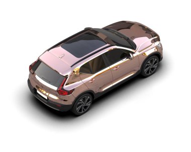 SUv beyaz arkaplanda izole edildi