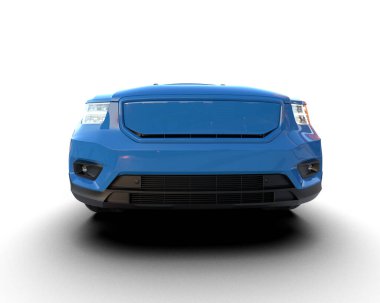 Tasarımınız için beyaz boş mavi modern araba