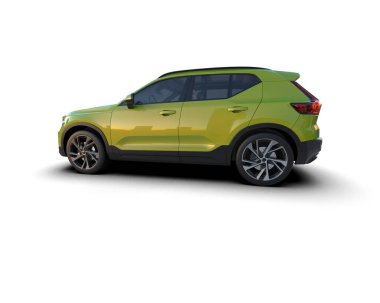 Beyaz bir arka plan üzerinde SUV.