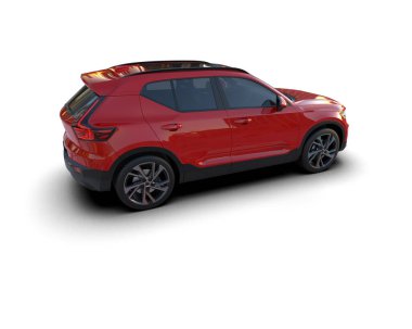 kırmızı modern araba - 3D