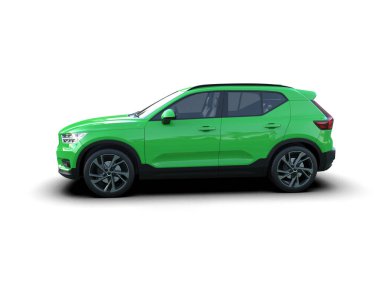 modern araba beyaz arka planda izole edilmiş 3 boyutlu - araba