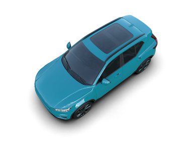 3 boyutlu elektrikli araba beyaza dönüştürülüyor.