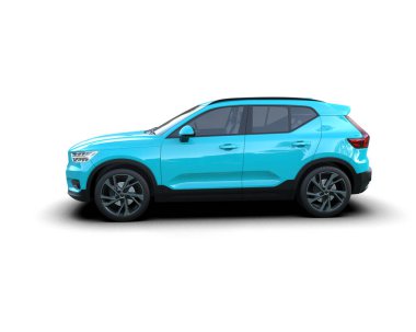 mavi spor araba - ön manzara