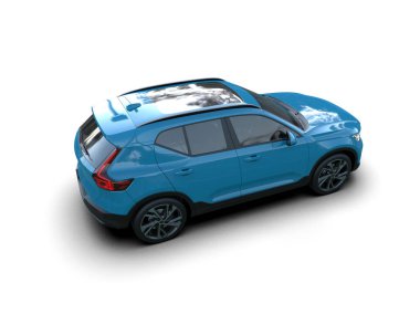 Mavi bir SUV 'un 3 boyutlu resmi