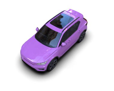 Stüdyo ortamında daha az genel bir konsept arabanın 3 boyutlu çizimi