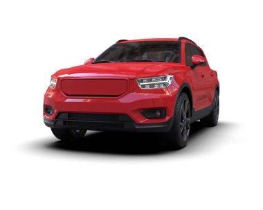 kırmızı modern SUv - ön görünüm